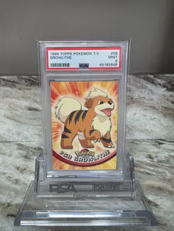 1999 TOPPS POKEMON TV #58 GROWLITHE PSA 9 MINT - Image 1