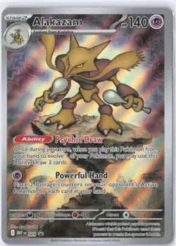 Pokemon MEP 009 - Black Star Promo Alakazam Full Art - NM b - Image 1