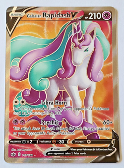 Pokemon TCG: Galarian Rapidash V Chilling Reign #167/198 Full Art MINT - Image 1