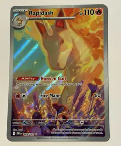 Pokemon TCG Rapidash 189/182 Sv10 Destined Rivals Illustration Rare Holo 110 HP - Image 1