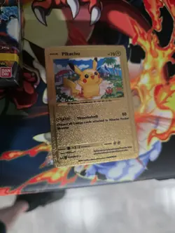 Pokemon Pikachu TCG Gold Foil Card #075/073 - Image 1