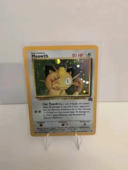 Meowth Promo 10 - Black Star GB Game Boy Stamped - Holo Rare Pokemon Card - Image 1