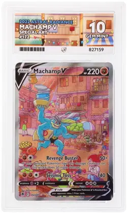 Machamp V - Astral Radiance - 172/189 - Pokemon Card - ACE 10 GEM MINT - Image 4