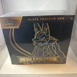 Pokemon TCG Mega Evolution Elite Trainer Box FACTORY SEALED (Lucario) fast ship - Image 1