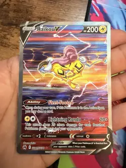 2023 Pokemon SWSH Crown Zenith Raikou V Galarian Gallery #GG41/GG70 10 chance - Image 1