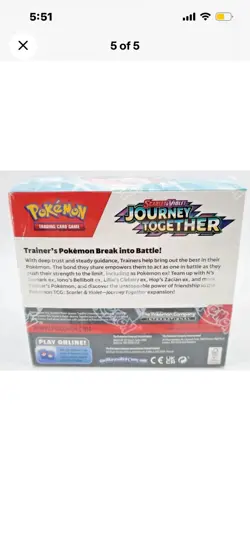 Pokemon TCG Scarlet and Violet Journey Together Booster Box Non-Enhanced - Image 2
