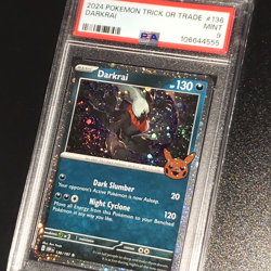 Double Swirl PSA 9 Darkrai 2024 Trick or Trade Halloween Cosmos Pokemon Card - Image 2