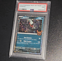 Double Swirl PSA 9 Darkrai 2024 Trick or Trade Halloween Cosmos Pokemon Card - Image 3