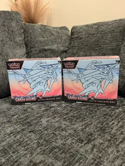 🔥 2X POKEMON TCG CHAOS RISING POKEMON CENTER ELITE TRAINER BOX ETB - BRAND NEW - Image 1
