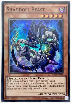 AP06-EN008 Shaddoll Beast - Super Rare Unlimited Lightly Played YuGiOh Card - Image 1