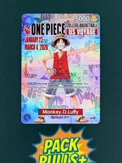 Monkey D Luffy One Piece College Basketball US Voyage 2026 Promo En CCG P055 - Image 2