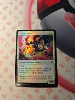 FOIL C 0016 Exosuit Savior Human Common Edge of Eternities MTG Card - Image 1