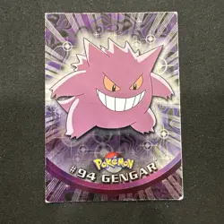 Topps Pokemon Card TV Series 2 Chrome Foil Blue Logo 1st Edition #94 Gengar MP - Image 1