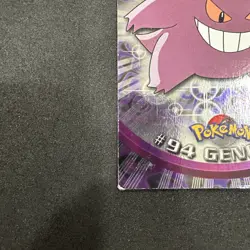 Topps Pokemon Card TV Series 2 Chrome Foil Blue Logo 1st Edition #94 Gengar MP - Image 2