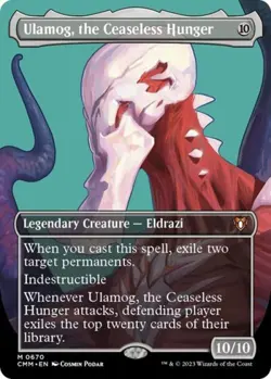 Ulamog, the Ceaseless Hunger (Borderless) -Foil Near Mint MTG Commander Masters - Image 1