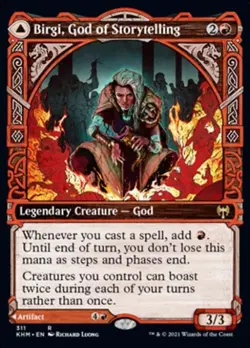 Birgi, God of Storytelling / Harnfel, Horn of Bounty (Showcase) - Near Mint MTG - Image 1