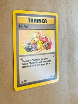 4 Fossil 1st Edition Pokemon Mr. Fuji Energy Search Recycle Mysterious Fossil - Image 2