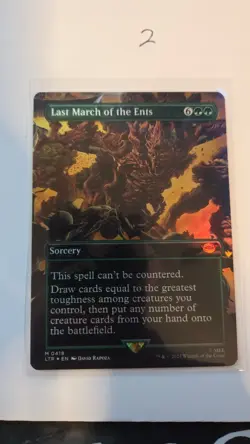 1x MTG Last March of the Ents (Borderless, Foil) - The Lord of the Rings (LTR) - Image 3