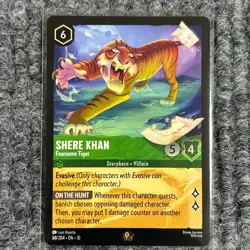 Disney Lorcana Whispers in the Well Shere Khan Fearsome Tiger 88/204 Legendary M - Image 1