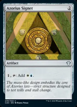Azorius Signet - Light Play MTG Commander 2020 Ikoria - Image 1