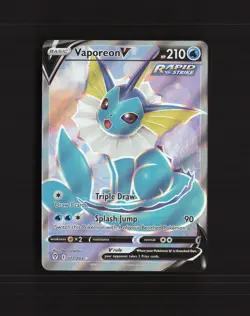 Vaporeon V 172/203 Evolving Skies Full Art Ultra Rare Holo Pokemon Card NM - Image 1