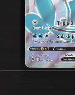 Vaporeon V 172/203 Evolving Skies Full Art Ultra Rare Holo Pokemon Card NM - Image 5