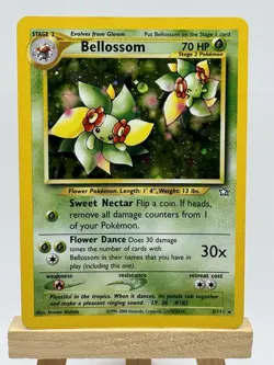 Pokemon TCG Bellossom 3/111 Neo Genesis Holo Unlimited Rare Card - Image 1