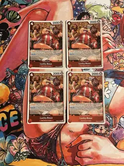 Bandai One Piece Card Game Lucky Roux PRB02-003 PRB02 x4 Playset - Image 1