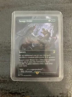 1x Savage Order Borderless Jurassic World Mtg - Image 1