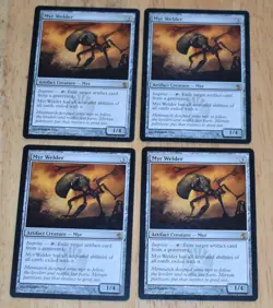 MTG 4x Rare Artifact Creature MYR WELDER - Image 1