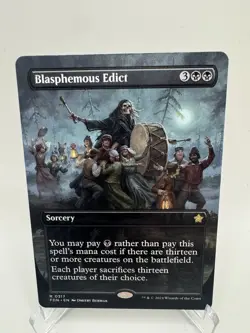 Blasphemous Edict - Borderless - Magic Foundations (MTG) - Image 1