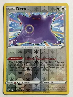 Ditto 107/159 Holo Rare Crown Zenith Pokemon Reverse Holo Near Mint - Image 1