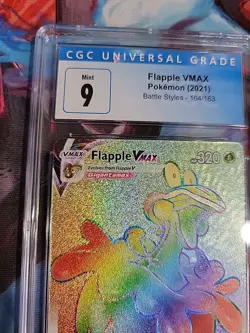 Flapple VMAX Pokemon 2021 Battle Styles 164/163 Graded CGC 9 Mint - Image 4
