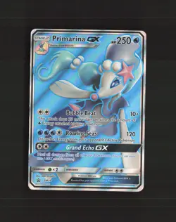 Primarina GX SM39 Sun & Moon Full Art Black Star Promo Holo Pokemon Card MP - Image 1