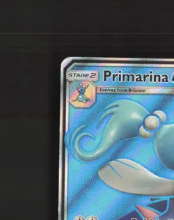 Primarina GX SM39 Sun & Moon Full Art Black Star Promo Holo Pokemon Card MP - Image 3