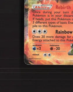 Ho-Oh EX 22/124 Dragons Exalted Ultra Rare Holo Pokemon Card DMG - Image 5