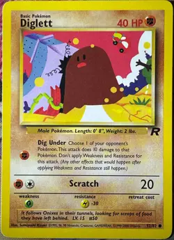 Diglett - 52/82 - Team Rocket Pokemon 2000 - Image 1