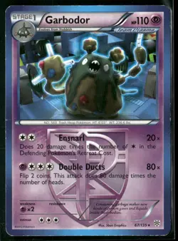 Garbodor 67/135 Rare Plasma Storm Pokemon Damaged - Image 1