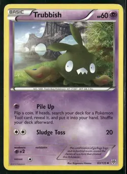Trubbish 63/135 Uncommon Plasma Storm Pokemon Heavily Played - Image 1