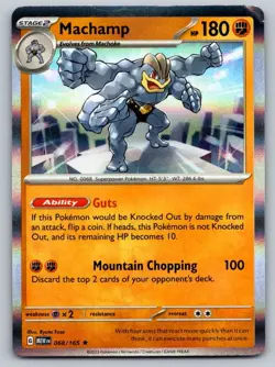 Machamp 068/165 Rare 151 Pokemon Holo Near Mint - Image 1