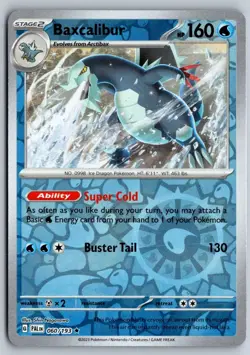 Baxcalibur 060/193 Rare Paldea Evolved Pokemon Reverse Holo Near Mint - Image 1