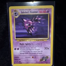 Pokemon Sabrina's Haunter Uncommon Gym Challenge 58/132 2000 50 HP Stage 1 - Image 1