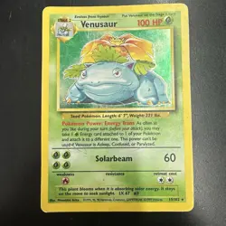 Pokemon Vintage Venusaur 15/102 Base Set Holo Damaged WotC 1999 - Image 1