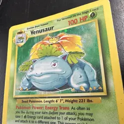 Pokemon Vintage Venusaur 15/102 Base Set Holo Damaged WotC 1999 - Image 3
