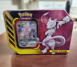 Pokemon TCG: Mewtwo & Mew GX Tag Team Tin [Brand New Factory Sealed!] RARE!! - Image 1