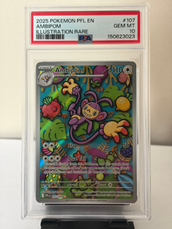 2025 Pokemon Phantasmal Flames Ambipom Illustration Rare #107/094 PSA 10 - Image 1