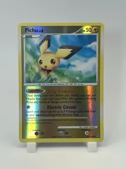 Pichu 45/100 Uncommon Stormfront Pokemon Reverse Holo Lightly Played - Image 1