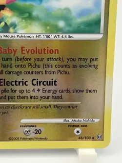 Pichu 45/100 Uncommon Stormfront Pokemon Reverse Holo Lightly Played - Image 5