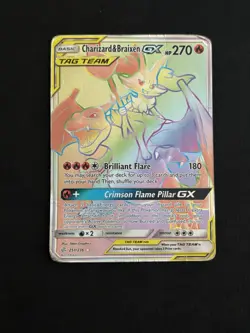 Charizard & Braixen GX (Secret) 251/236 Sm-Cosmic Eclipse Holo Pokemon TCG - DMG - Image 1