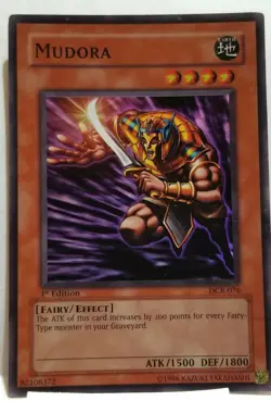 YUGIOH MUDORA DCR-076 1ST EDITION SUPER PLAYED - Image 2